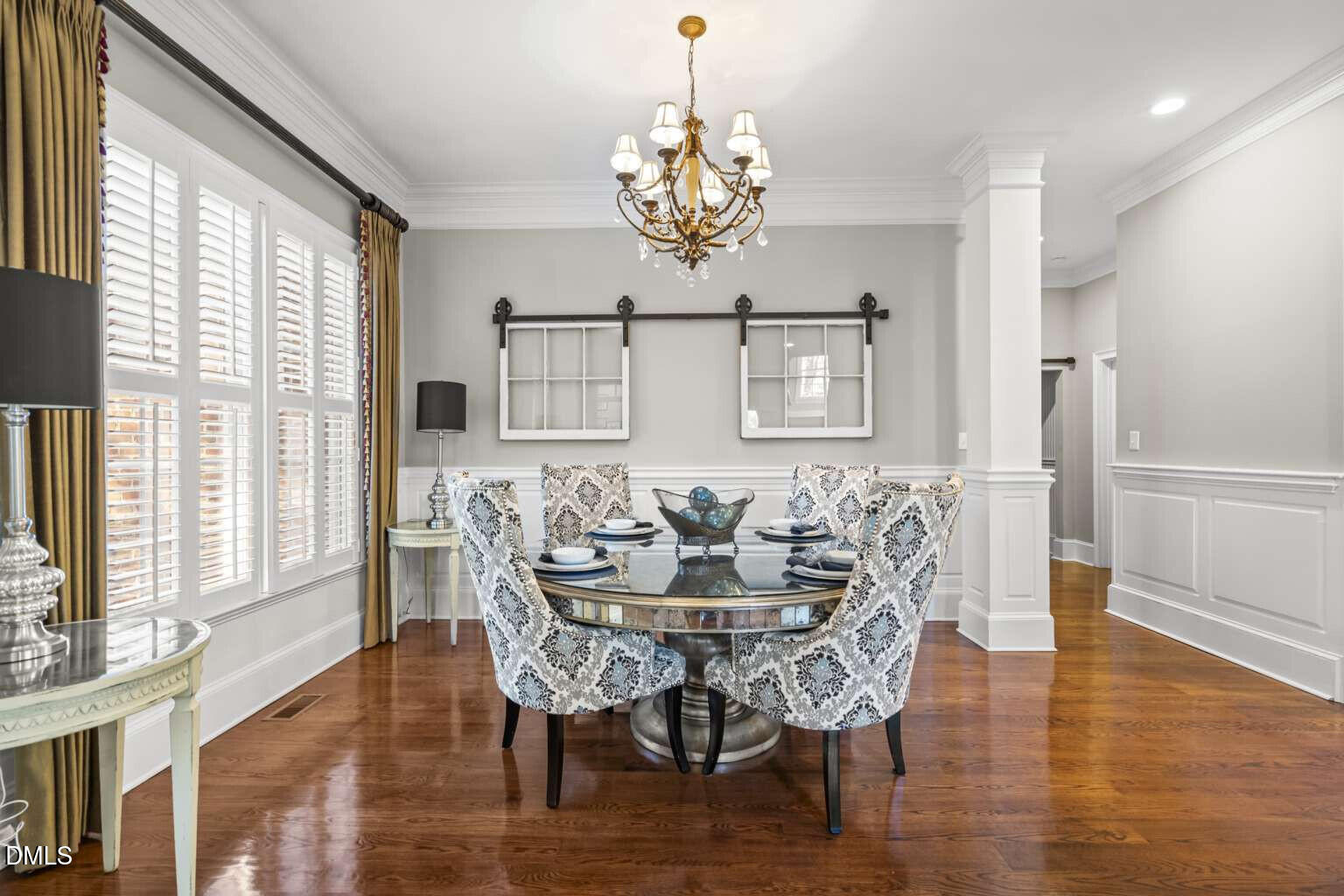 12452 Richmond Run Drive Raleigh, NC 27614 - Photo 12 of 73 a view of a dining room with furniture and wooden floor