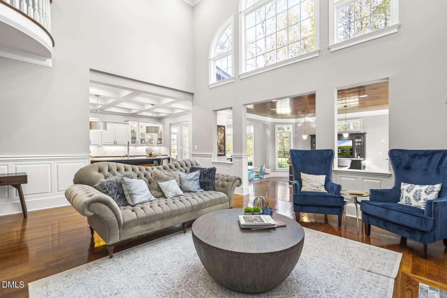 12452 Richmond Run Drive Raleigh, NC 27614 - Photo 17 of 73 a living room with furniture kitchen view and a large window