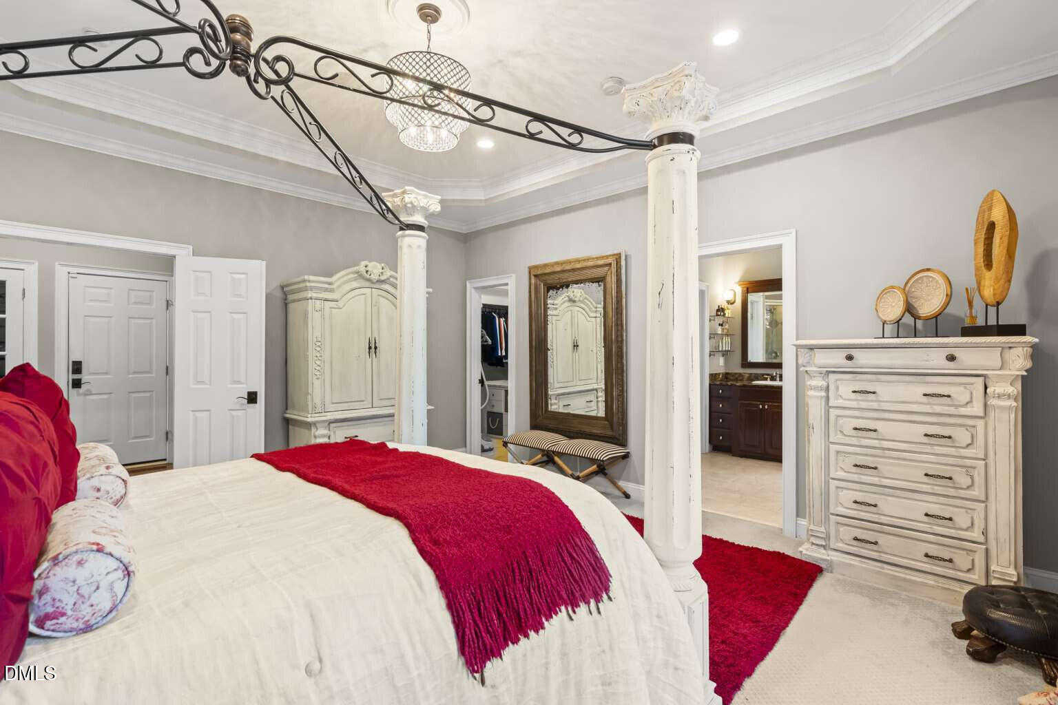 12452 Richmond Run Drive Raleigh, NC 27614 - Photo 31 of 73 a bedroom with a bed and dresser with mirror