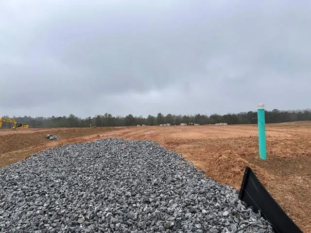a view of a lake from a yard