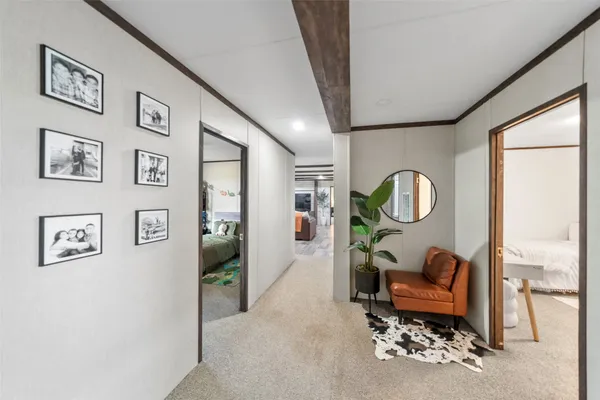 a bed room with a bed and a tv