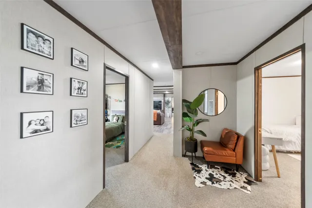 a bed room with a bed and a tv