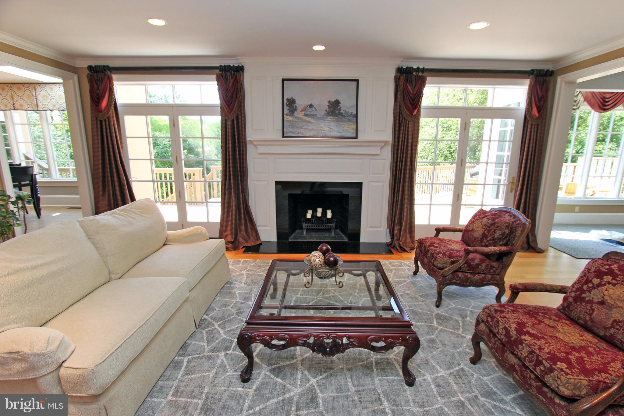 Fantastic formal living room with transom windows