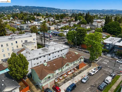 an aerial view of multiple house
