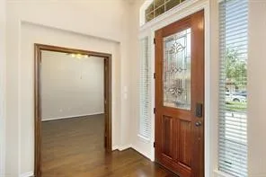 a view of an front door