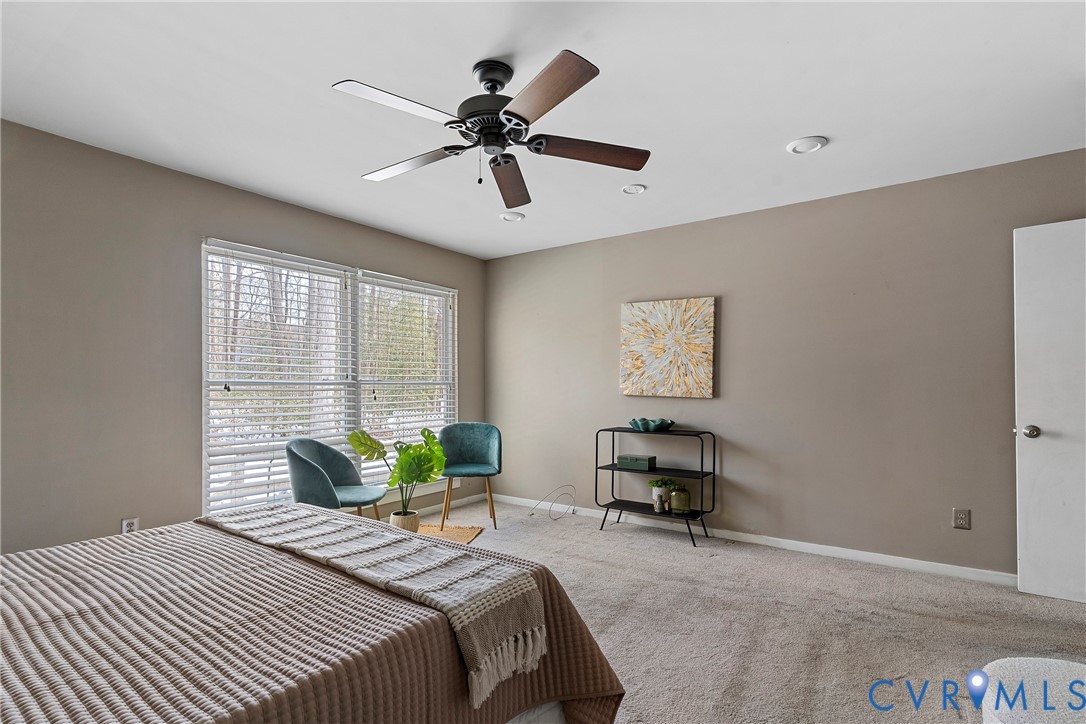 3025 3 Bridges Road Midlothian, VA 23112 - Photo 15 of 22 Bedroom featuring carpet and a ceiling fan
