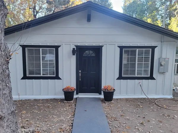 a front view of a house