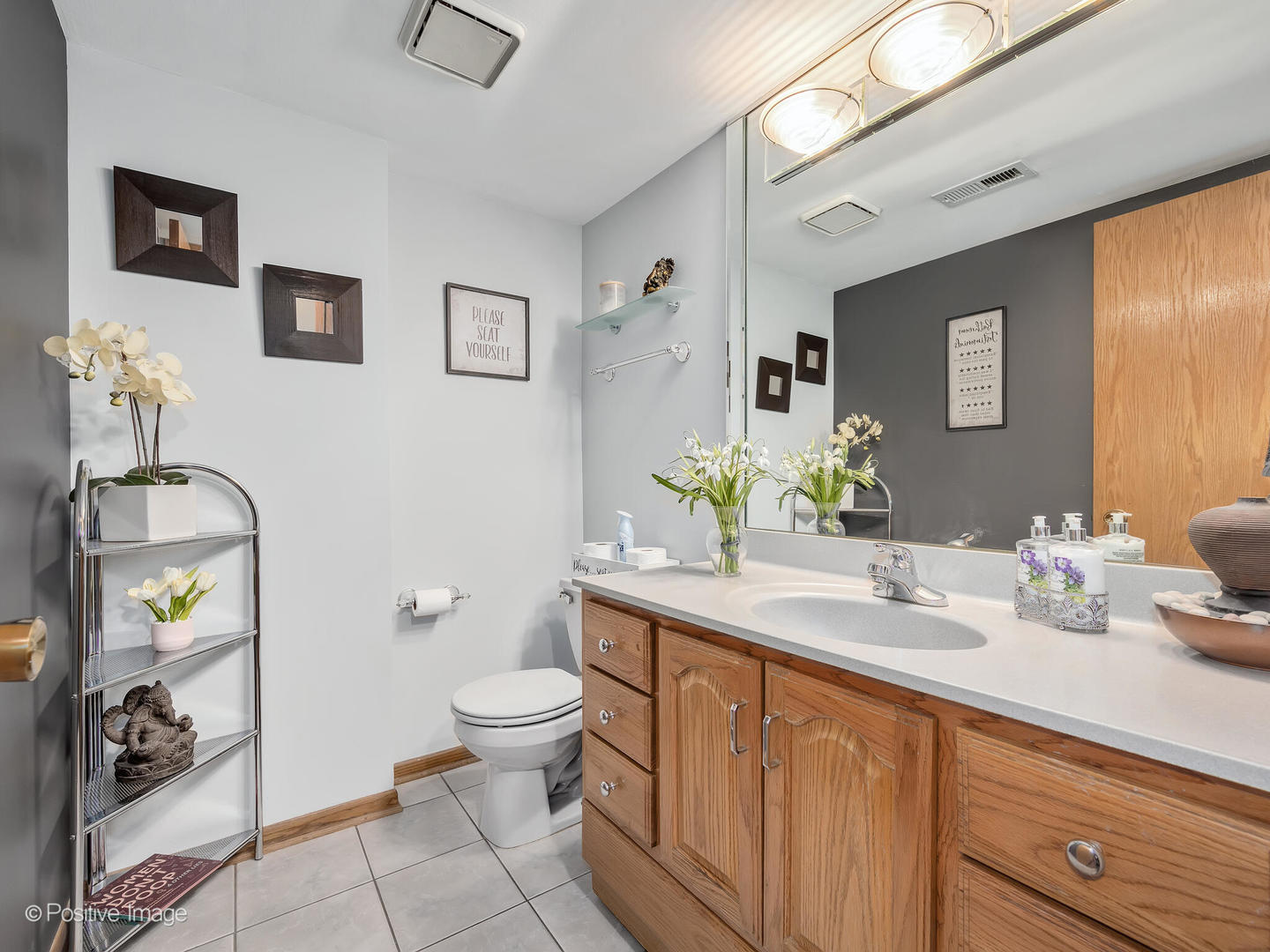 516 Camdon Circle Bartlett, IL 60103 - Photo 13 of 34 a spacious bathroom with a granite countertop sink a toilet and a mirror