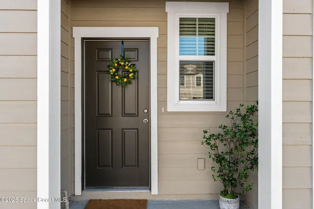 a view of front door of house