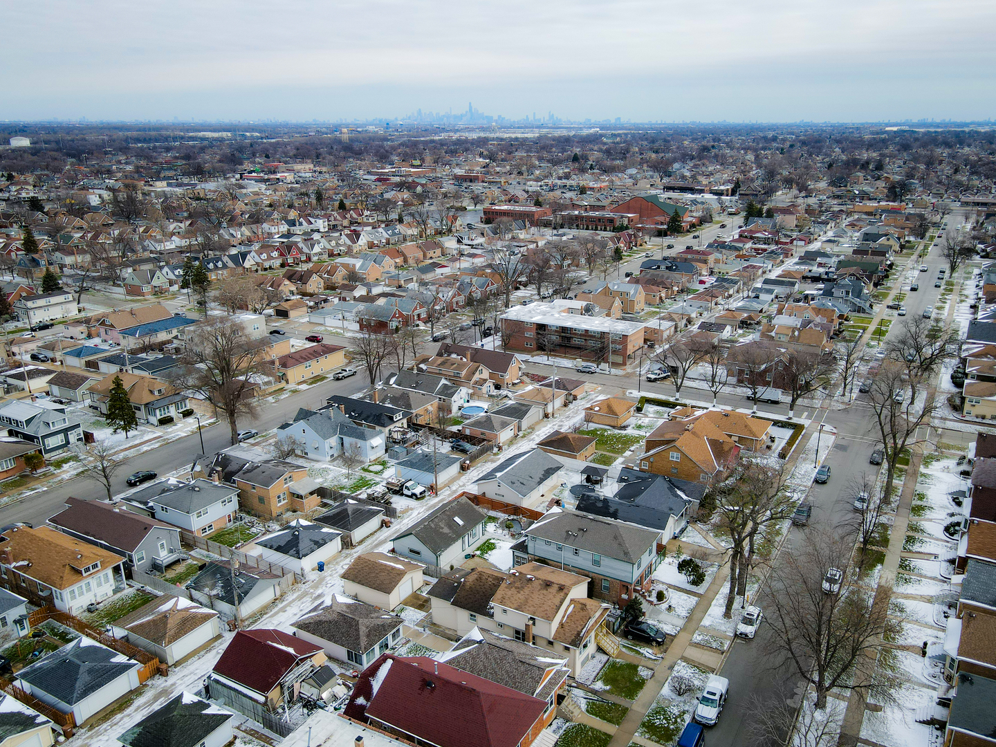 7424 57th Place Summit, IL 60501 - Photo 31 of 31 an aerial view of a city with lots of residential buildings