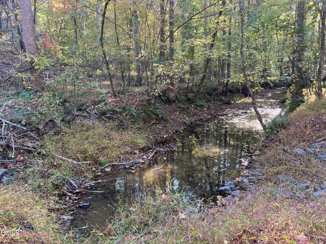 a view of yard with tree in the background
