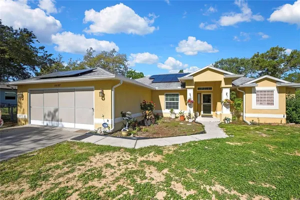 a view of a house with a patio