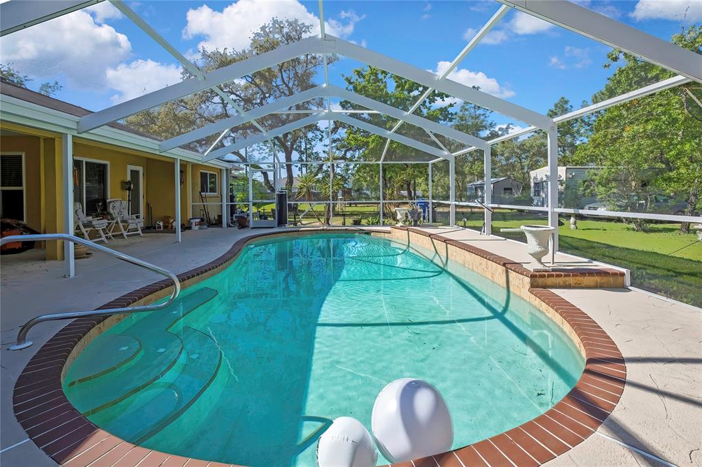 15157 Duck Hawk Road Weeki Wachee, FL 34614 - Photo 34 of 48 a view of a swimming pool with a patio