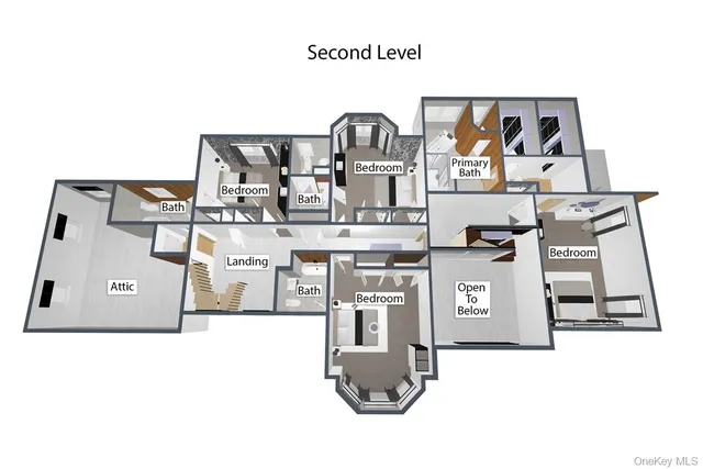 a view of a lush green forest with lots of trees