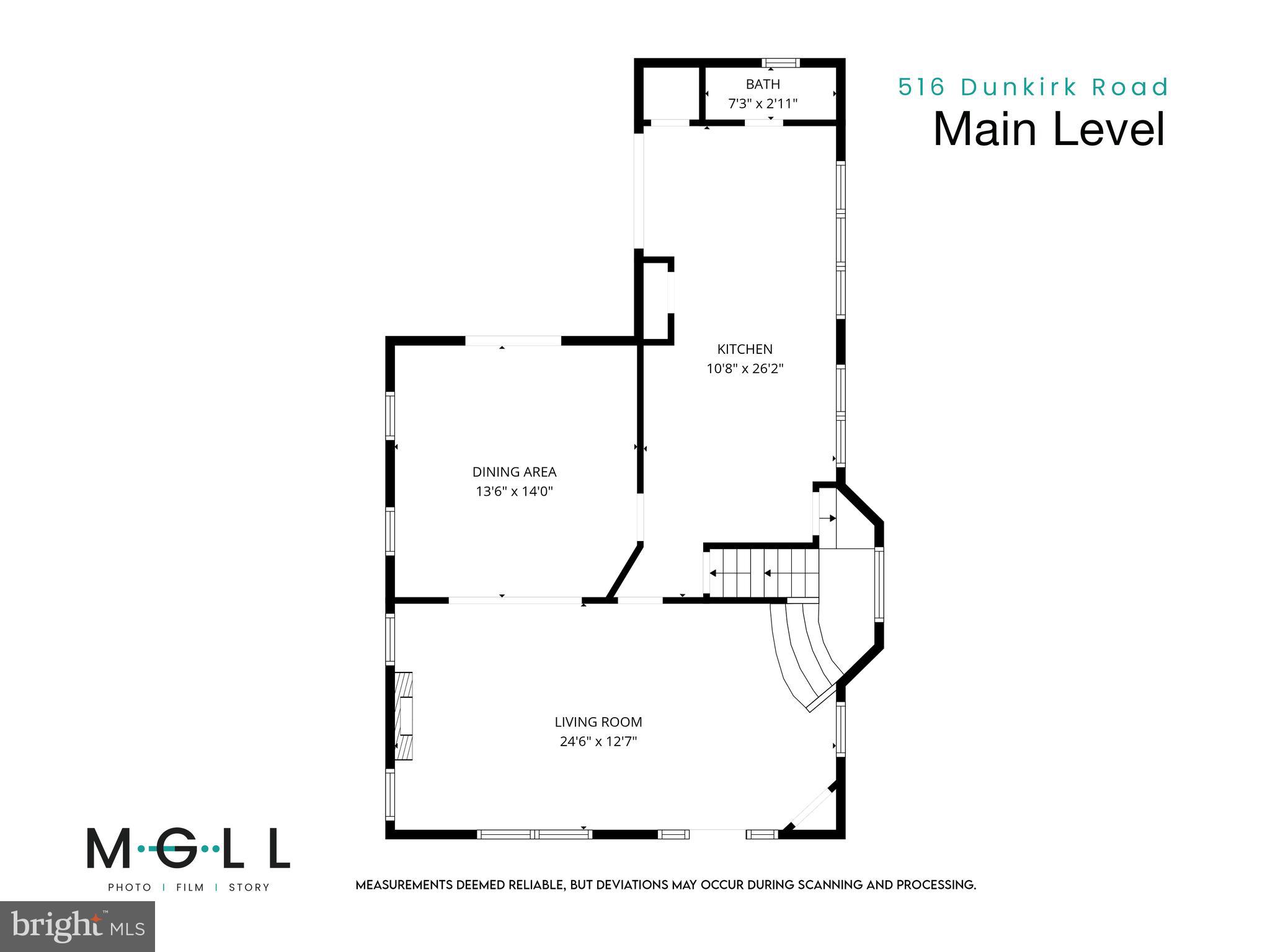 516 Dunkirk Road Baltimore, MD 21212 - Photo 53 of 55 Floor Plan
