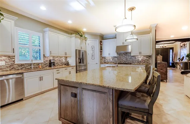 a outdoor space with patio furniture