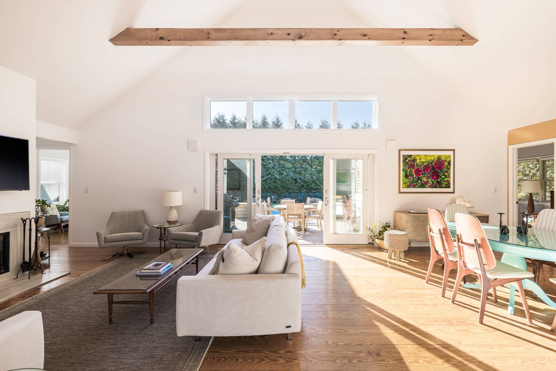 55 Hildreth Lane Bridgehampton, NY 11932 - Photo 3 of 21 a living room with furniture and a large window
