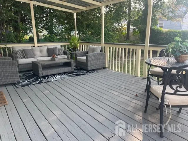 a terrace view with seating space