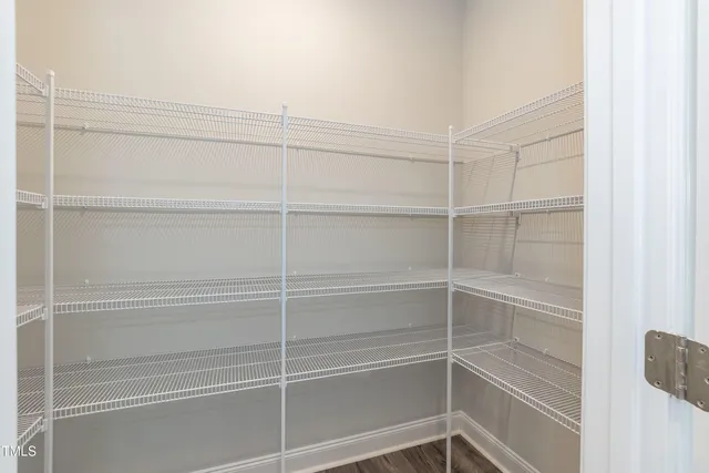 a view of a room with rack on the wall