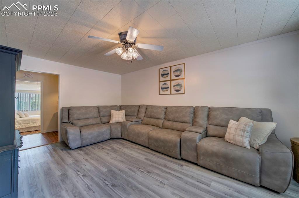 3710 Windflower Circle Colorado Springs, CO 80918 - Photo 12 of 32 a living room with furniture and a ceiling fan
