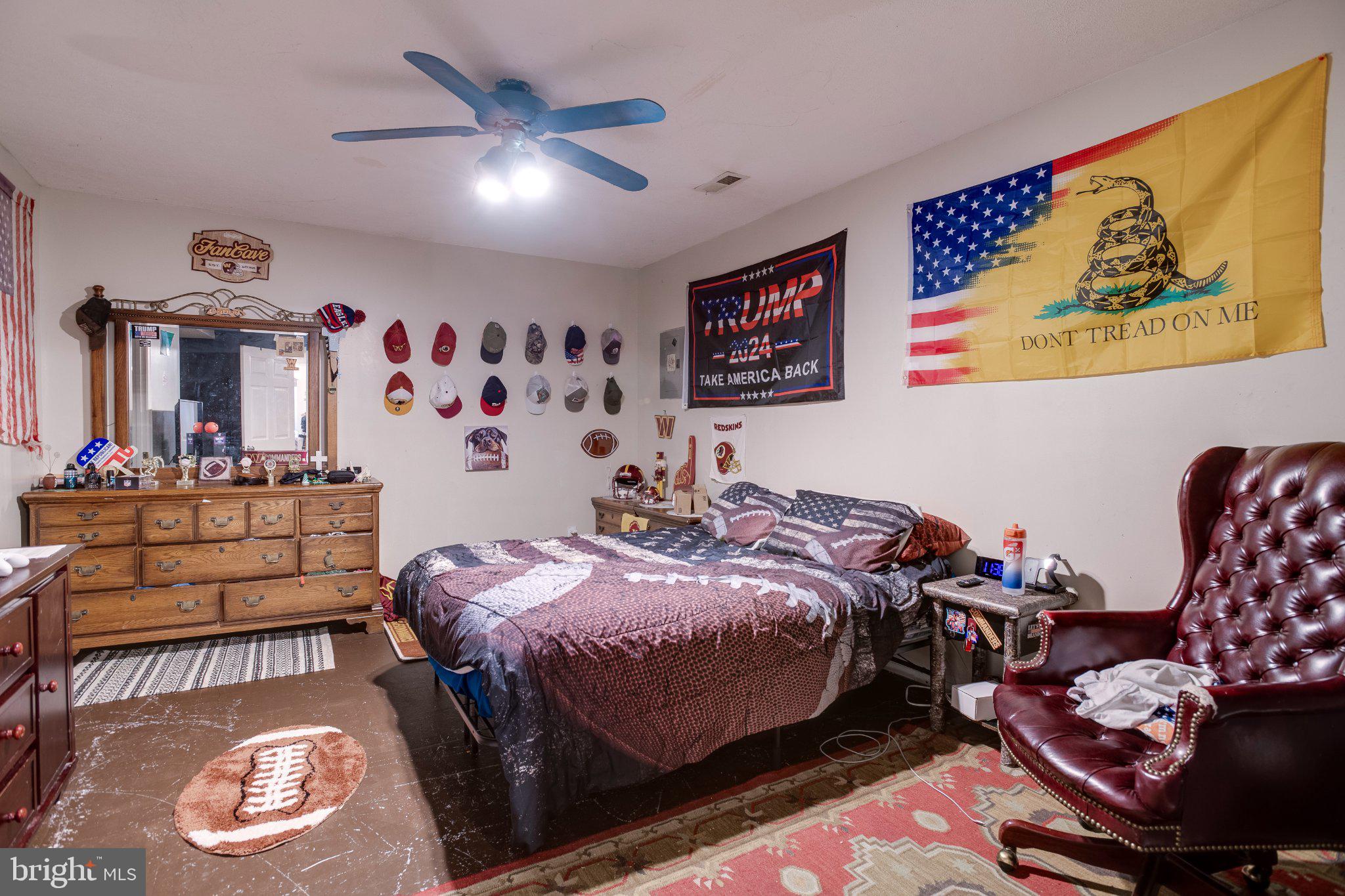 3220 Courtney School Road Midland, VA 22728 - Photo 57 of 111 lower level 3rd bedroom with bold decor.