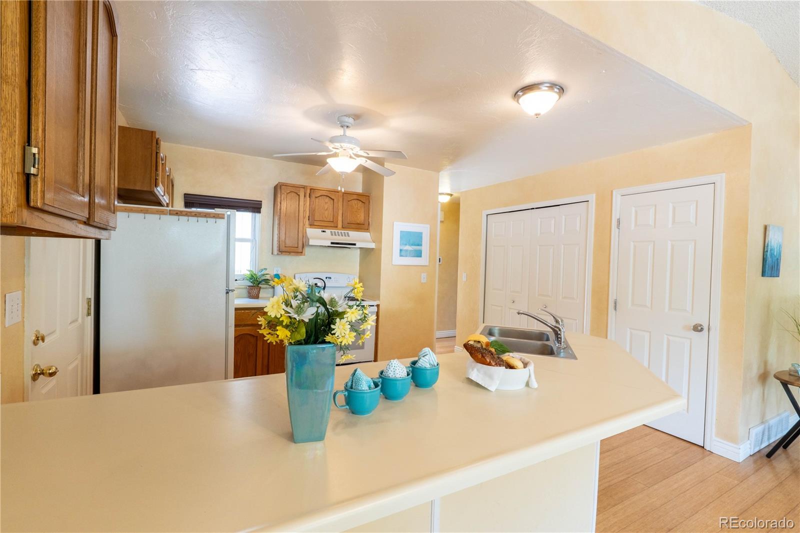 961 Columbine Avenue Colorado Springs, CO 80904 - Photo 18 of 47 a kitchen with a refrigerator and a sink