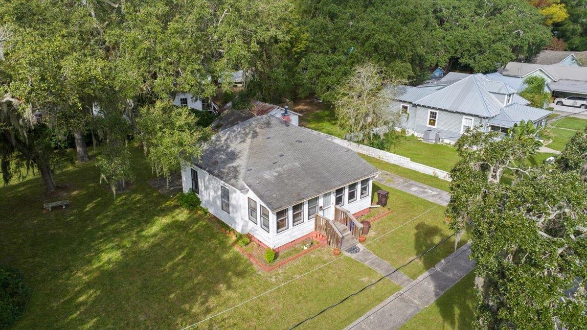 10 Clark Street St. Augustine, FL 32084 - Photo 32 of 44 an aerial view of a house with a yard basket ball court and outdoor seating
