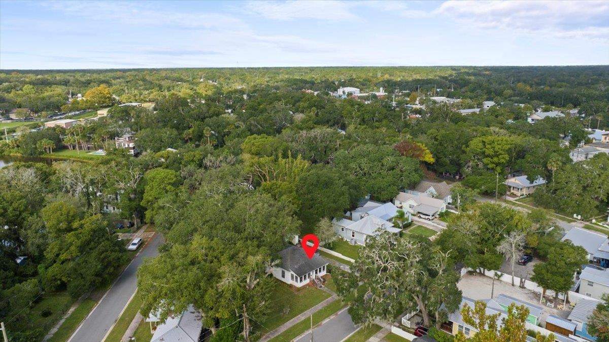10 Clark Street St. Augustine, FL 32084 - Photo 39 of 44 an aerial view of residential houses with outdoor space and trees