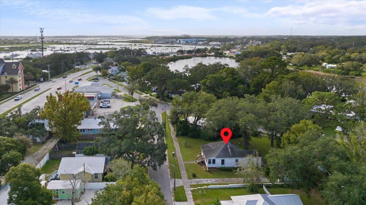 10 Clark Street St. Augustine, FL 32084 - Photo 41 of 44 an aerial view of house with yard and mountain view in back