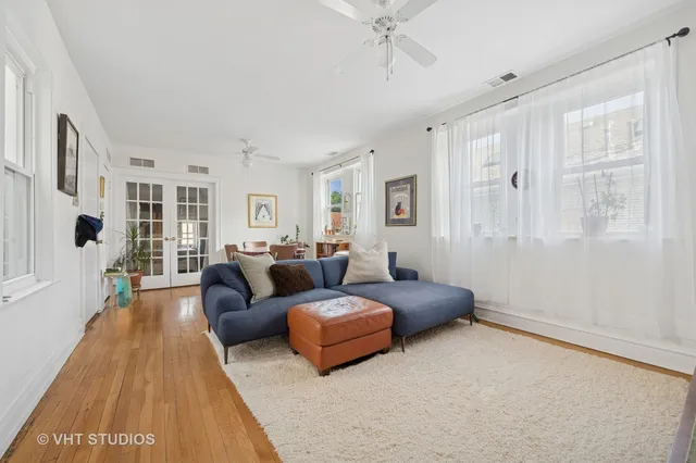a living room with furniture and a couch