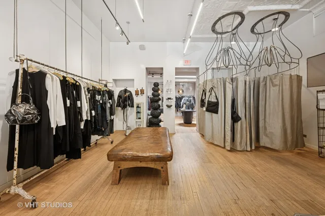 a view of a living room and a garage