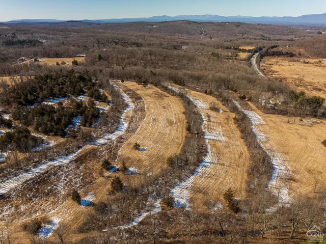 a view of city and mountain