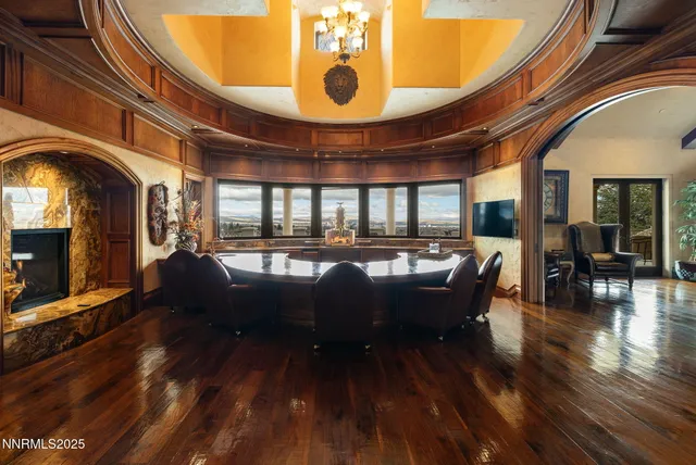 a view of livingroom with furniture and floor to ceiling window