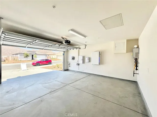 a view of a garage