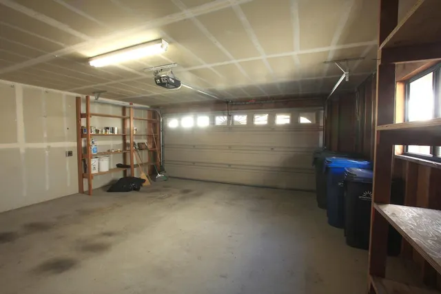 a view of a garage room
