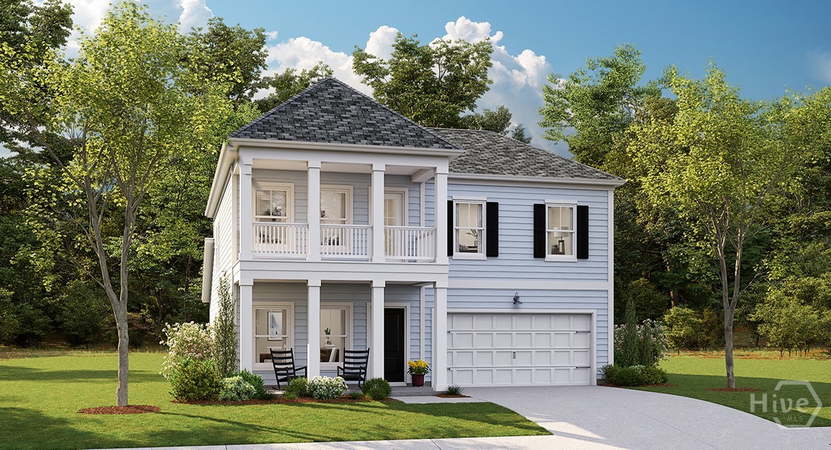 145 Weyview Gardens Pooler, GA 31322 - Photo 37 of 38 The Kensington Arbor Collection N6 Front Elevation Photo. *Floor Plan Rendering for Reference Purposes Only. Does Not Depict Actual Home.