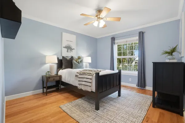 a kitchen with stainless steel appliances a sink and potted plant in it