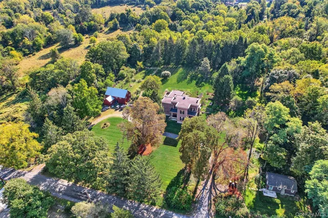 a view of a bunch of flowers and trees