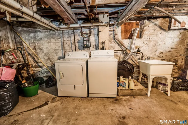 a close view of water heater room