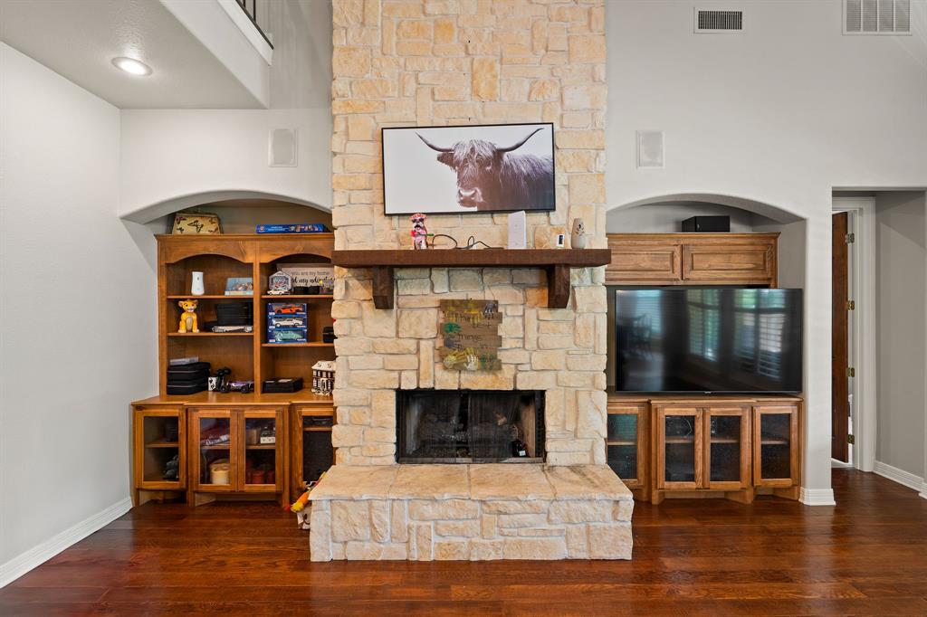 165 Whistler Lane Hallsville, TX 75650 - Photo 11 of 40 a living room with furniture and a fireplace