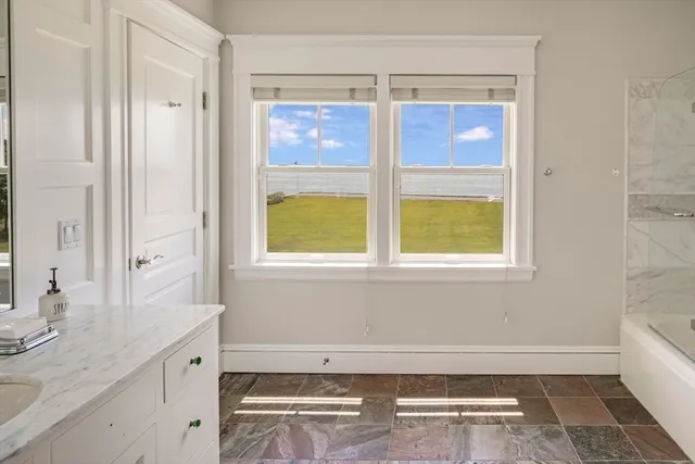 a view of an pool with a yard