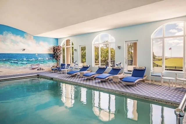 a outdoor living space with furniture