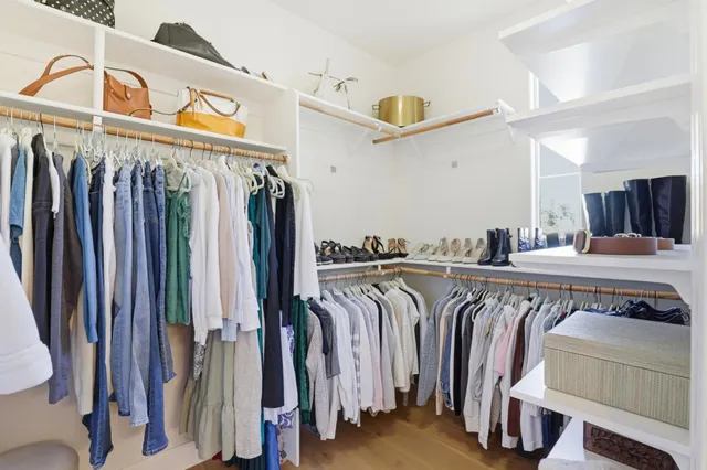 a view of a walk in closet