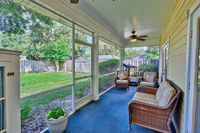 a view of an outdoor sitting space