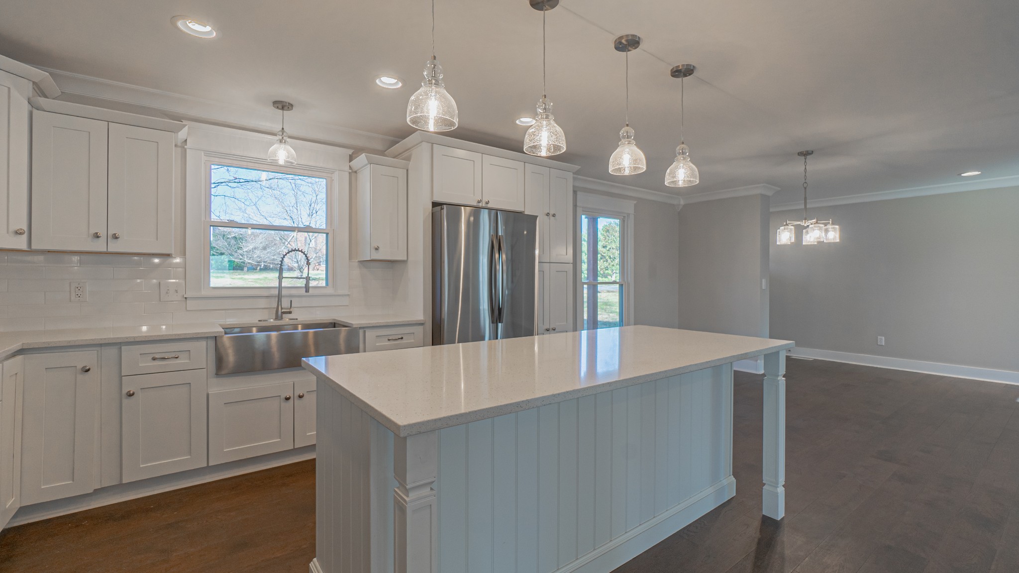 3445 Forest Park Road Springfield, TN 37172 - Photo 14 of 46 a large kitchen with kitchen island a sink stainless steel appliances and cabinets