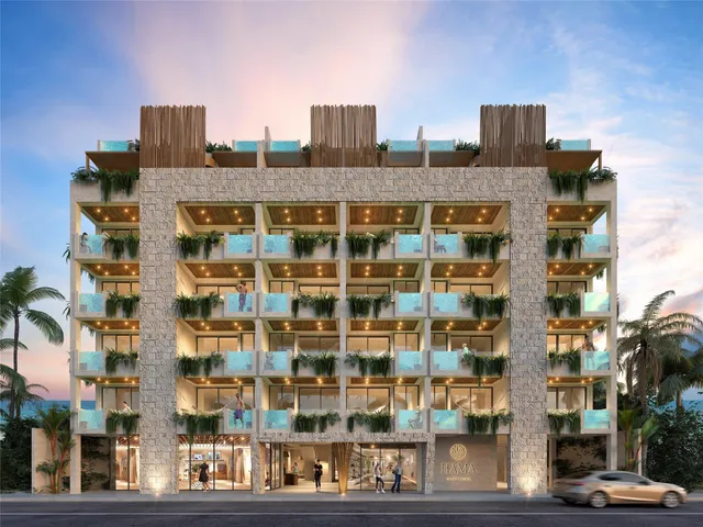 a view of a building with a street