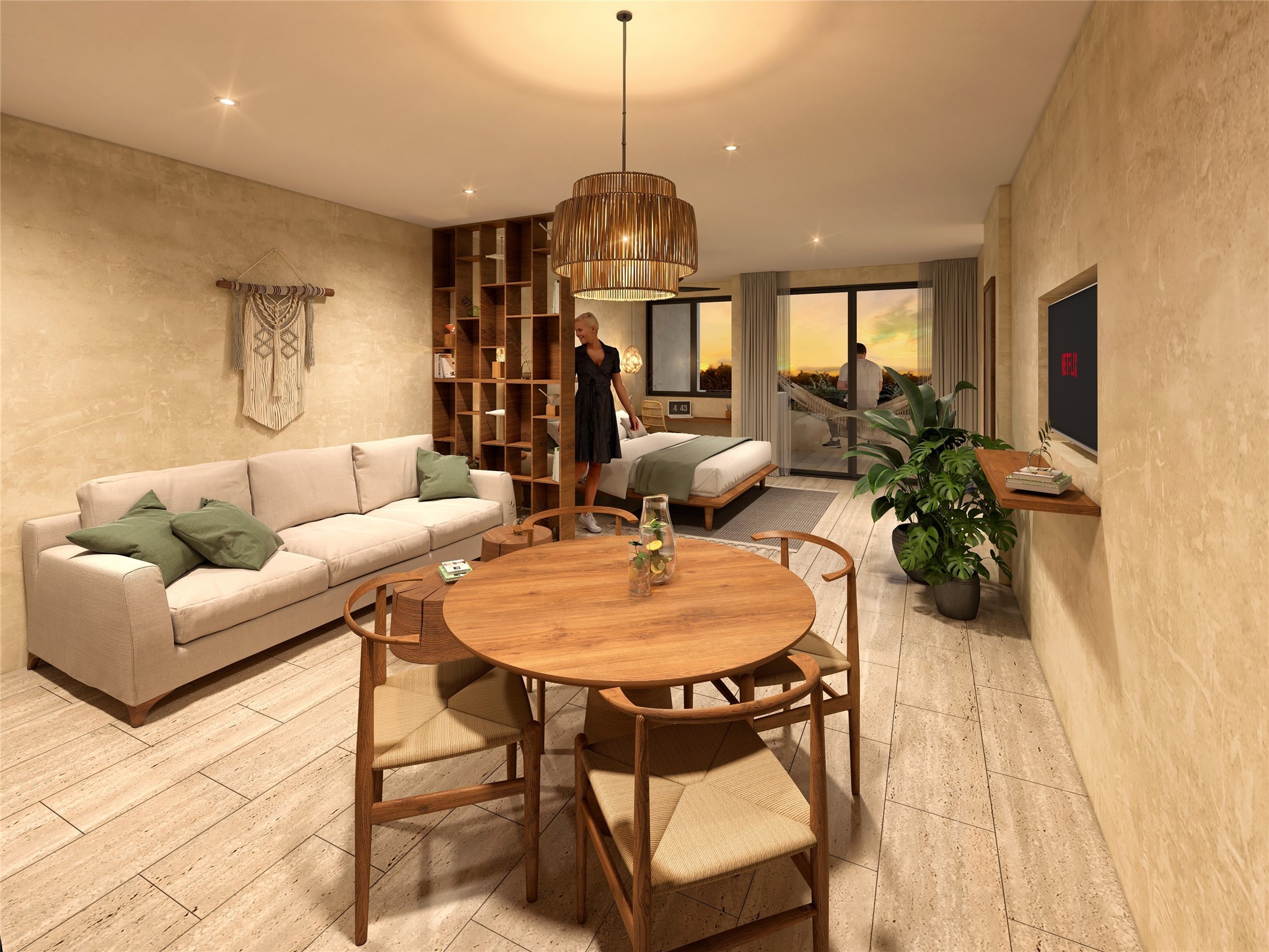 32 Lote 1 Nursery, undefined 77976 - Photo 19 of 32 a living room with furniture a dining table and a chandelier