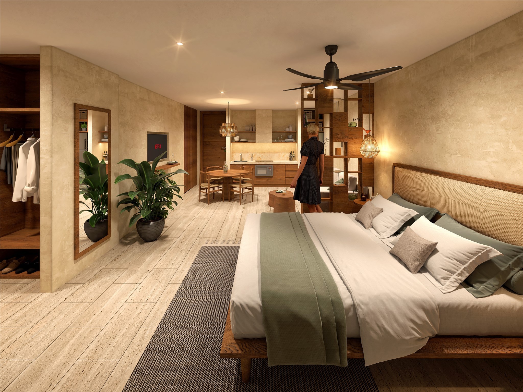 32 Lote 1 Nursery, undefined 77976 - Photo 23 of 32 a bed room with a bed and a chandelier