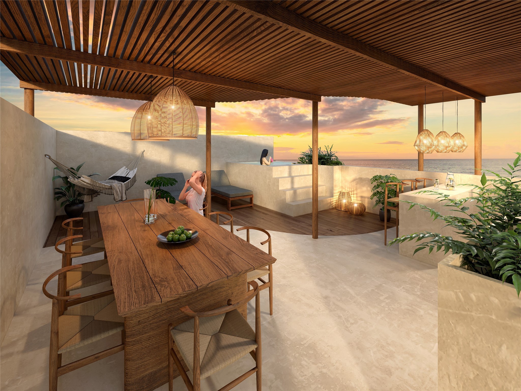 32 Lote 1 Nursery, undefined 77976 - Photo 29 of 32 a view of a patio with table and chairs under an umbrella with a roof