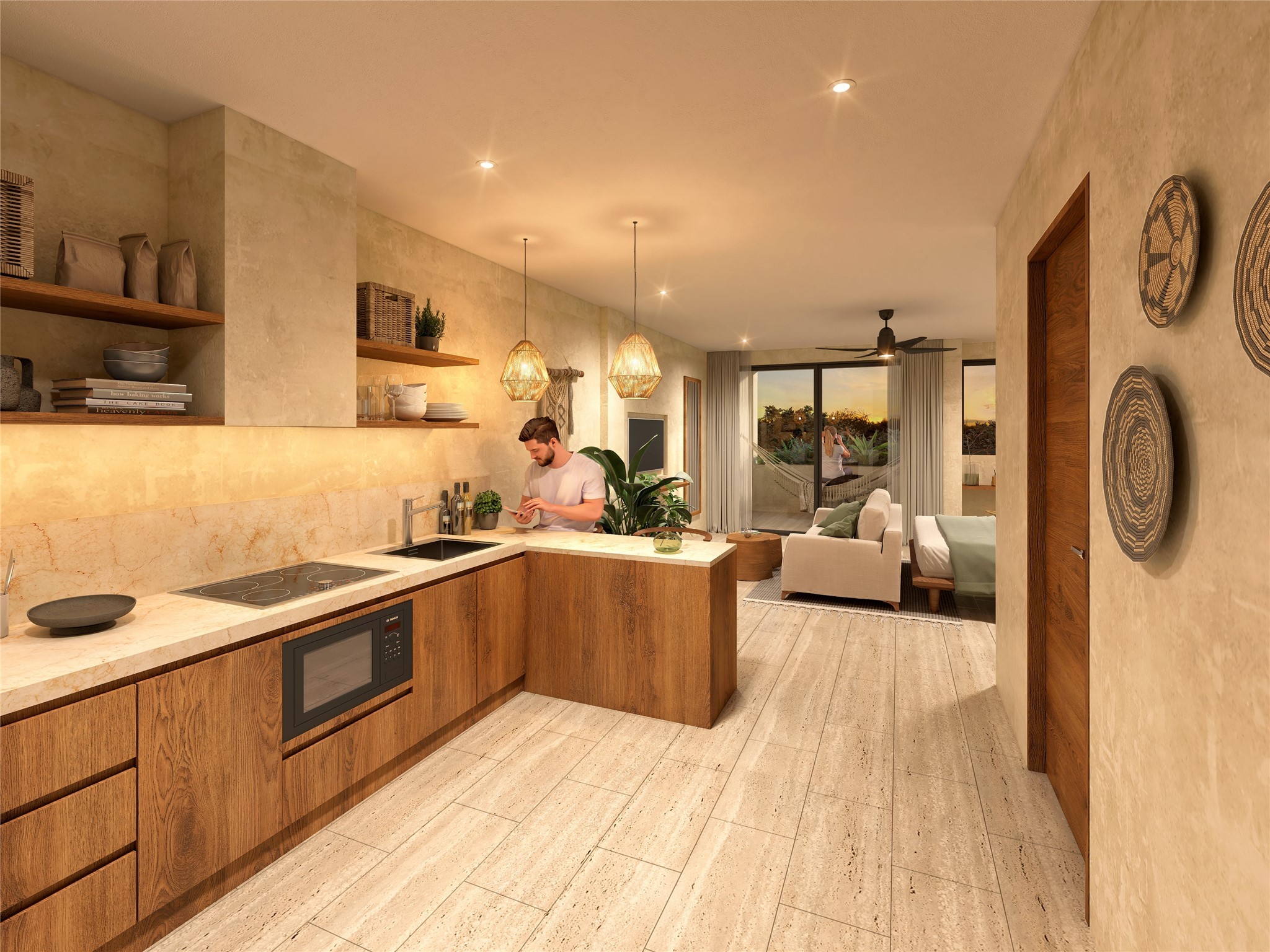 32 Lote 1 Nursery, undefined 77976 - Photo 32 of 32 a large white kitchen with stainless steel appliances granite countertop a stove a sink dishwasher and white cabinets with wooden floor
